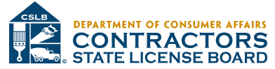 State of Califoria Contractors License Board Logo